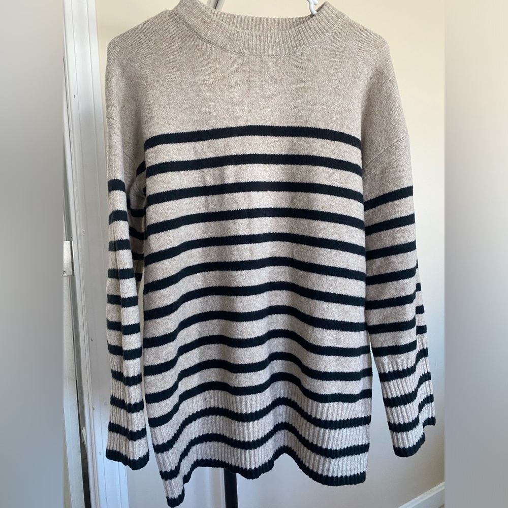 a new day beige and black sweater